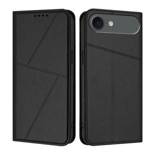 For iPhone 17 Air Strong Magnetic Frosted Flip Leather Phone Case(Black)