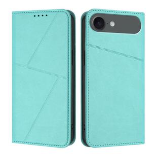 For iPhone 17 Air Strong Magnetic Frosted Flip Leather Phone Case(Light Blue)