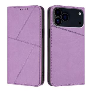 For iPhone 17 Pro Max Strong Magnetic Frosted Flip Leather Phone Case(Light Purple)