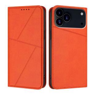 For iPhone 17 Pro Max Strong Magnetic Frosted Flip Leather Phone Case(Orange)