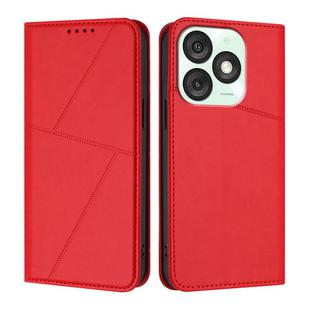 For Itel A50 Strong Magnetic Frosted Flip Leather Phone Case(Red)