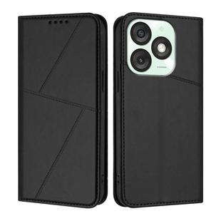 For Itel A50 Strong Magnetic Frosted Flip Leather Phone Case(Black)