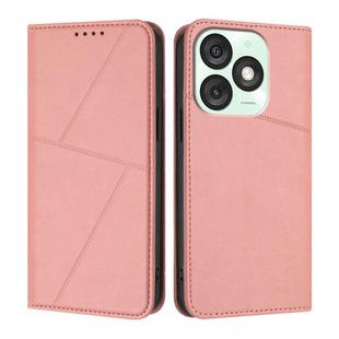 For Itel A50 Strong Magnetic Frosted Flip Leather Phone Case(Pink)