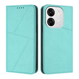 For Itel A80 Strong Magnetic Frosted Flip Leather Phone Case(Light Blue)