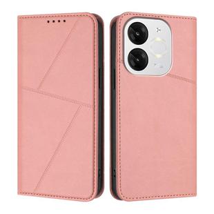 For Itel A80 Strong Magnetic Frosted Flip Leather Phone Case(Pink)