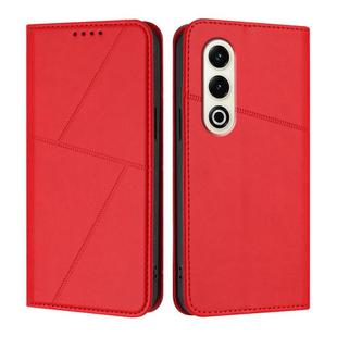 For Itel S25 Strong Magnetic Frosted Flip Leather Phone Case(Red)