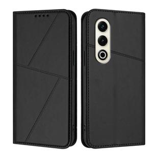 For Itel S25 Strong Magnetic Frosted Flip Leather Phone Case(Black)