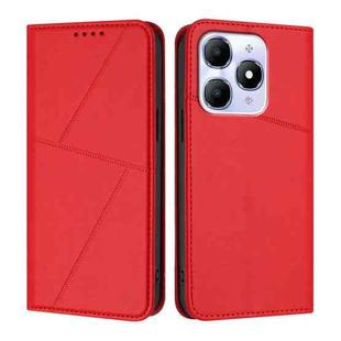 For itel A90 Strong Magnetic Frosted Flip Leather Phone Case(Red)