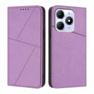 For itel A90 Strong Magnetic Frosted Flip Leather Phone Case(Light Purple)