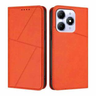 For itel A90 Strong Magnetic Frosted Flip Leather Phone Case(Orange)