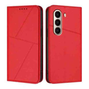 For itel A95 Strong Magnetic Frosted Flip Leather Phone Case(Red)