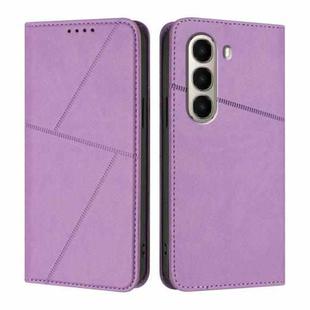 For itel A95 Strong Magnetic Frosted Flip Leather Phone Case(Light Purple)
