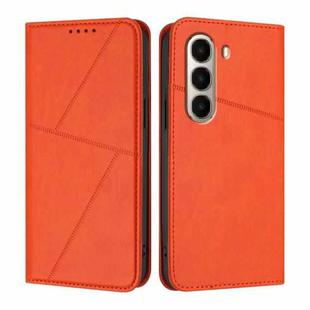 For itel A95 Strong Magnetic Frosted Flip Leather Phone Case(Orange)