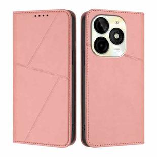 For itel P65C Strong Magnetic Frosted Flip Leather Phone Case(Pink)