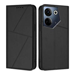 For Tecno Camon 20 / Camon 20 Pro 4G Strong Magnetic Frosted Flip Leather Phone Case(Black)