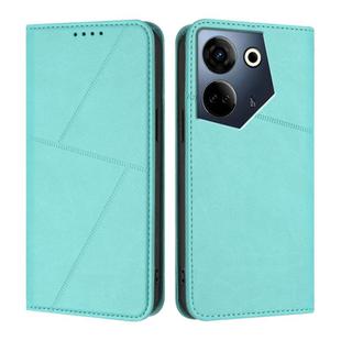 For Tecno Camon 20 / Camon 20 Pro 4G Strong Magnetic Frosted Flip Leather Phone Case(Light Blue)