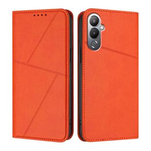 For Tecno Pova 4 Strong Magnetic Frosted Flip Leather Phone Case(Orange)