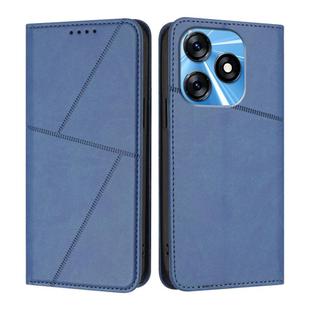 For Tecno Spark 10 4G Strong Magnetic Frosted Flip Leather Phone Case(Royal Blue)