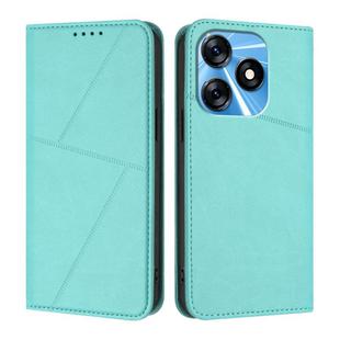 For Tecno Spark 10 4G Strong Magnetic Frosted Flip Leather Phone Case(Light Blue)