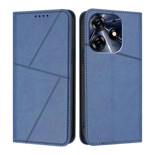 For Tecno Spark 10 Pro Strong Magnetic Frosted Flip Leather Phone Case(Royal Blue)