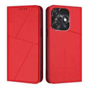 For Tecno Spark 10C Strong Magnetic Frosted Flip Leather Phone Case(Red)