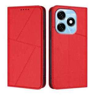For Tecno Spark 20 / Spark 20C / Pop 8 Strong Magnetic Frosted Flip Leather Phone Case(Red)
