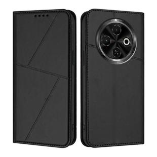 For Tecno Spark 30C 4G Strong Magnetic Frosted Flip Leather Phone Case(Black)