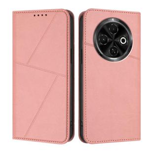 For Tecno Spark 30C 4G Strong Magnetic Frosted Flip Leather Phone Case(Pink)