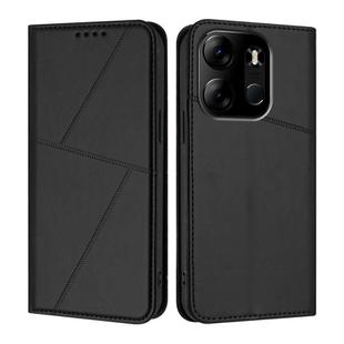 For Tecno Spark Go 2023 / Pop 7 / Pop 7 Pro Strong Magnetic Frosted Flip Leather Phone Case(Black)