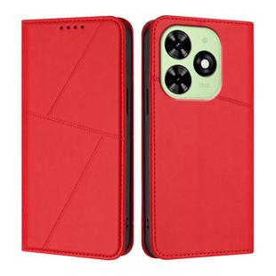 For Tecno Spark Go 2024 Strong Magnetic Frosted Flip Leather Phone Case(Red)
