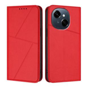 For Tecno Spark Go 2025 / Pop 9 4G Strong Magnetic Frosted Flip Leather Phone Case(Red)