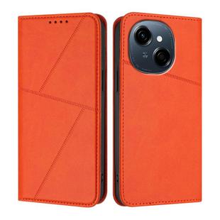 For Tecno Spark Go 2025 / Pop 9 4G Strong Magnetic Frosted Flip Leather Phone Case(Orange)