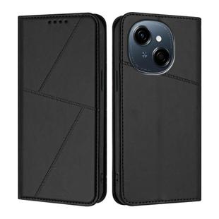 For Tecno Spark Go 2025 / Pop 9 4G Strong Magnetic Frosted Flip Leather Phone Case(Black)