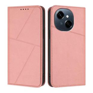 For Tecno Spark Go 2025 / Pop 9 4G Strong Magnetic Frosted Flip Leather Phone Case(Pink)
