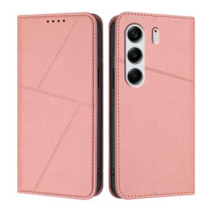 For Tecno Camon 40 Strong Magnetic Frosted Flip Leather Phone Case(Pink)