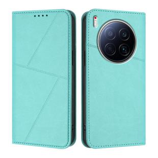 For Tecno Camon 40 Premier Strong Magnetic Frosted Flip Leather Phone Case(Light Blue)