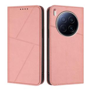 For Tecno Camon 40 Premier Strong Magnetic Frosted Flip Leather Phone Case(Pink)