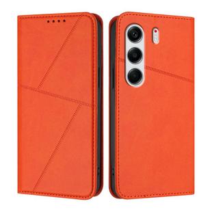 For Tecno Camon 40 Pro 4G Strong Magnetic Frosted Flip Leather Phone Case(Orange)