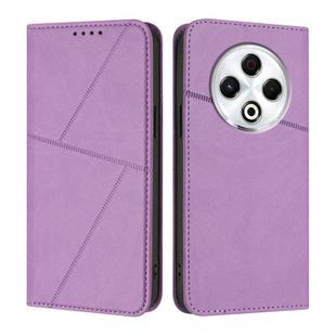 For Tecno Spark 30 4G Strong Magnetic Frosted Flip Leather Phone Case(Light Purple)