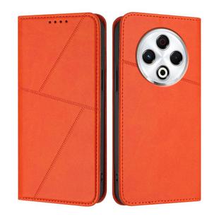 For Tecno Spark 30 4G Strong Magnetic Frosted Flip Leather Phone Case(Orange)
