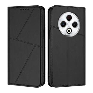 For Tecno Spark 30 4G Strong Magnetic Frosted Flip Leather Phone Case(Black)