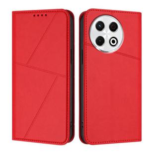 For Tecno Spark 30 Pro Strong Magnetic Frosted Flip Leather Phone Case(Red)