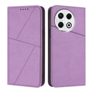 For Tecno Spark 30 Pro Strong Magnetic Frosted Flip Leather Phone Case(Light Purple)