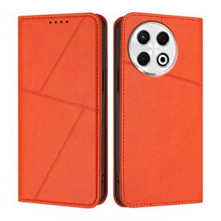 For Tecno Spark 30 Pro Strong Magnetic Frosted Flip Leather Phone Case(Orange)