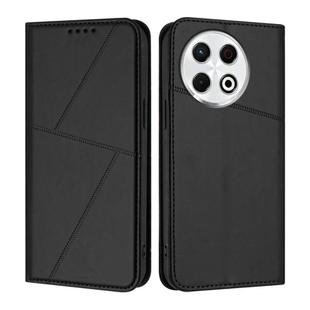 For Tecno Spark 30 Pro Strong Magnetic Frosted Flip Leather Phone Case(Black)