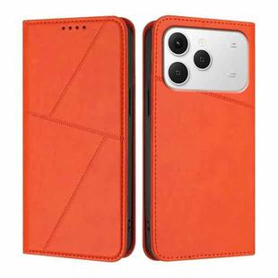 For Tecno Spark 40 4G Strong Magnetic Frosted Flip Leather Phone Case(Orange)