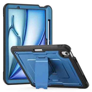 For iPad Air 11 2025 / 2024 Honeycomb Stand TPE Hydric PC Tablet Case(Navy Blue)