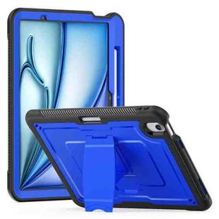 For iPad Air 11 2025 / 2024 Honeycomb Stand TPE Hydric PC Tablet Case(Blue)