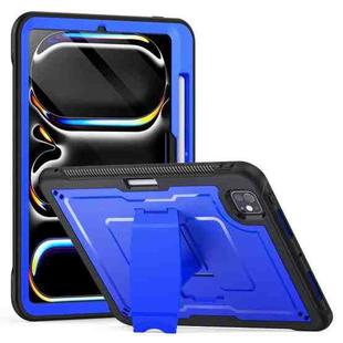 For iPad Pro 11 2024 Honeycomb Stand TPE Hydric PC Tablet Case(Blue)