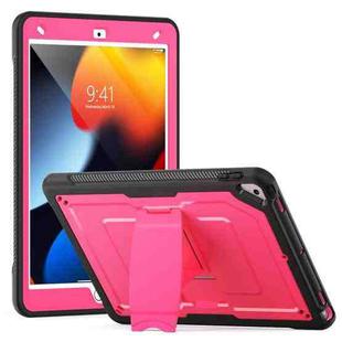 For iPad 10.2 2021 / 2020 / 10.5 2019 Honeycomb Stand TPE Hydric PC Tablet Case(Rose Red)
